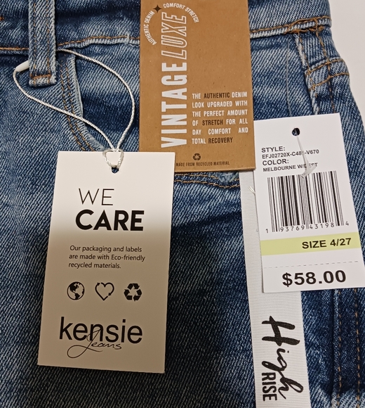 KENSIE HIGH-RISE JEAN SHORTS.CAN'T SAY ENOUGH COMFORT,STYLE&FIT GREAT.NEW W/TAGS - Picture 3 of 9